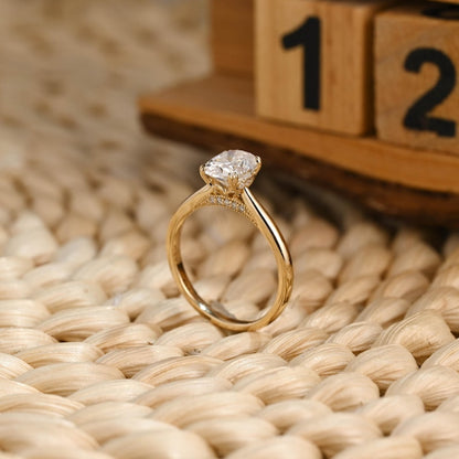 Marquise Cut Cluster Styled Lab Grown Diamond Engagement Ring