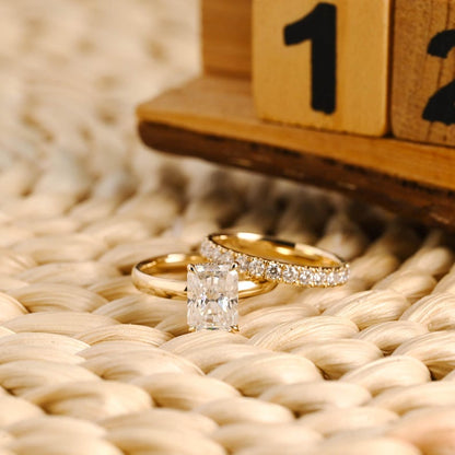Marquise Cut Cluster Styled Lab Grown Diamond Bridal Ring Set