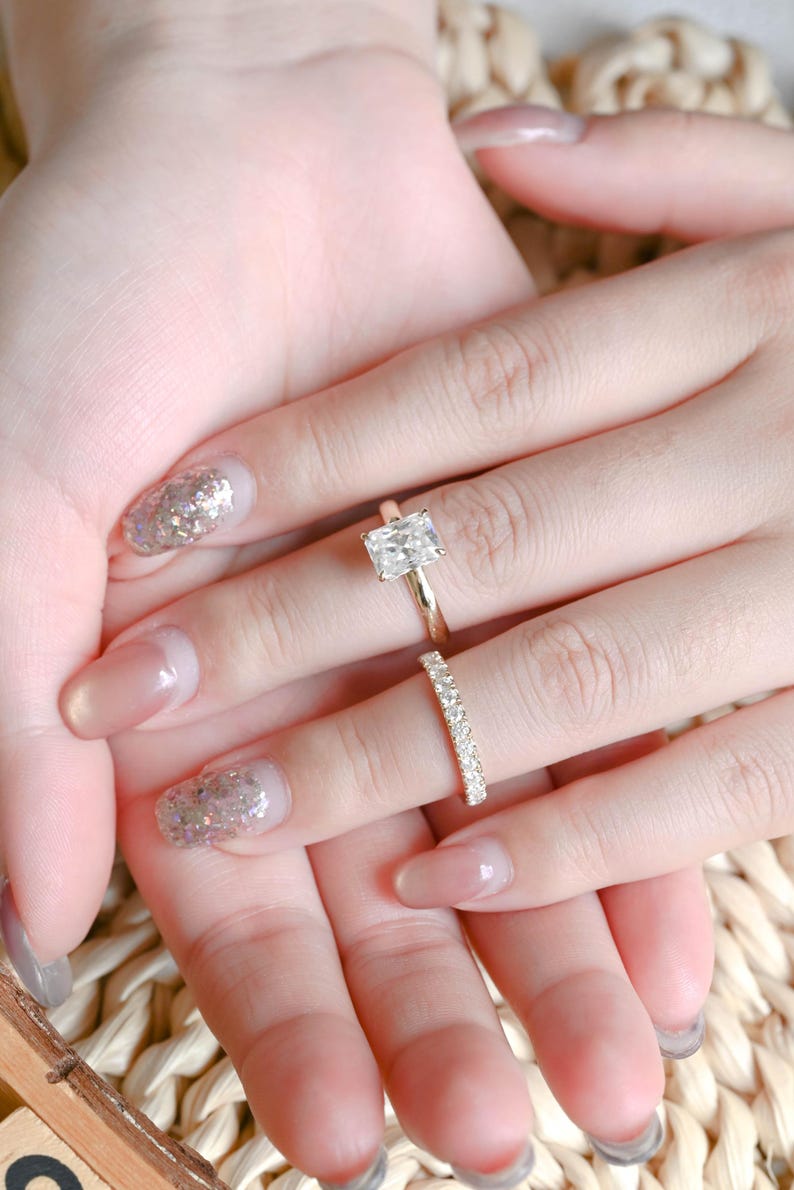 Marquise Cut Cluster Styled Lab Grown Diamond Bridal Ring Set