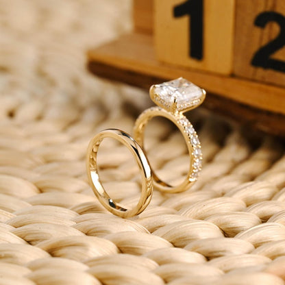Marquise Cut Cluster Styled Lab Grown Diamond Bridal Ring Set