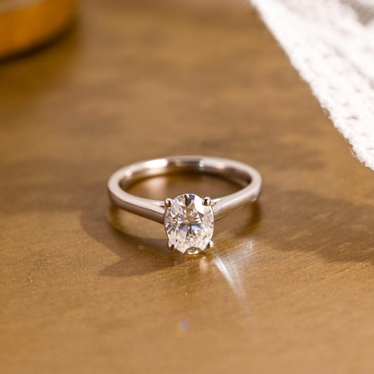 Marquise Cut Cluster Styled Lab Grown Diamond Engagement Ring