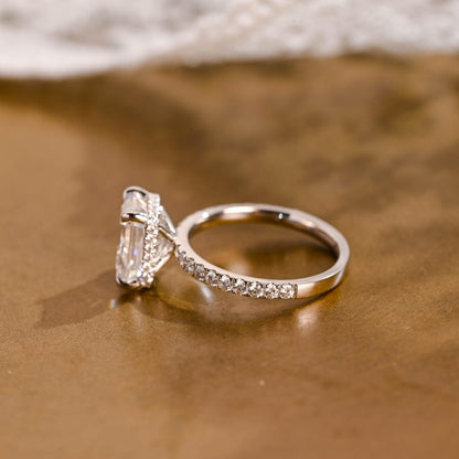Marquise Cut Cluster Styled Lab Grown Diamond Engagement Ring