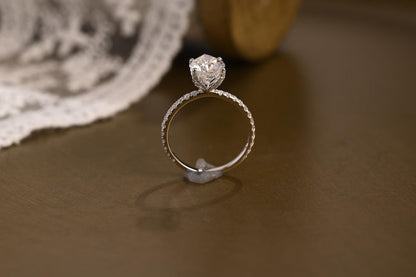 Marquise Cut Cluster Styled Lab Grown Diamond Engagement Ring