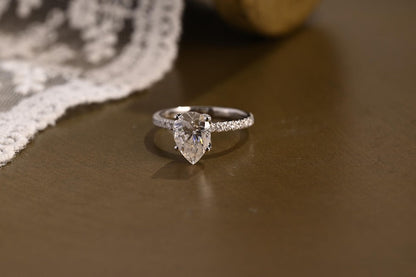 Marquise Cut Cluster Styled Lab Grown Diamond Engagement Ring