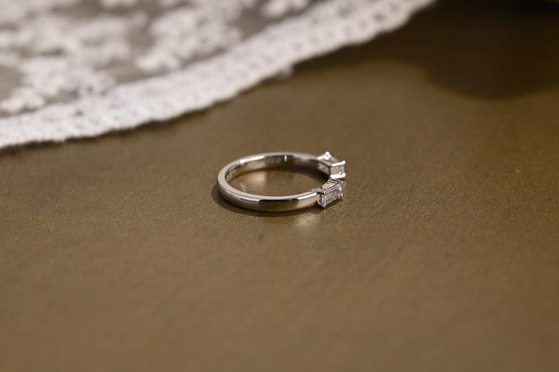 Marquise Cut Cluster Styled Lab Grown Wedding Band