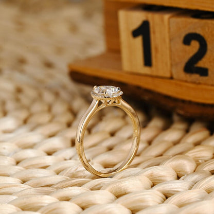 Marquise Cut Cluster Styled Lab Grown Diamond Engagement Ring