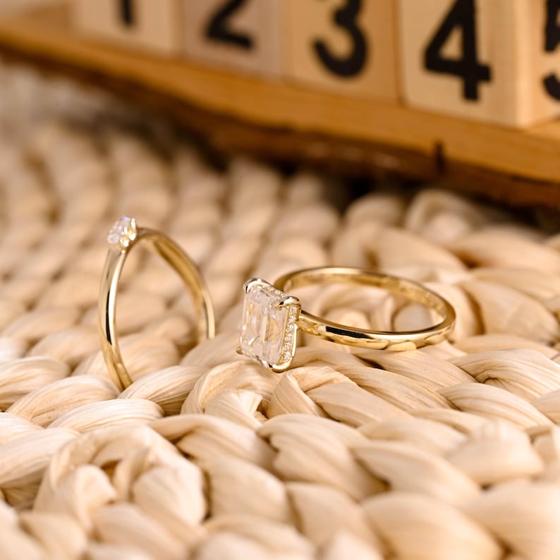 Marquise Cut Cluster Styled Lab Grown Diamond Bridal Ring Set