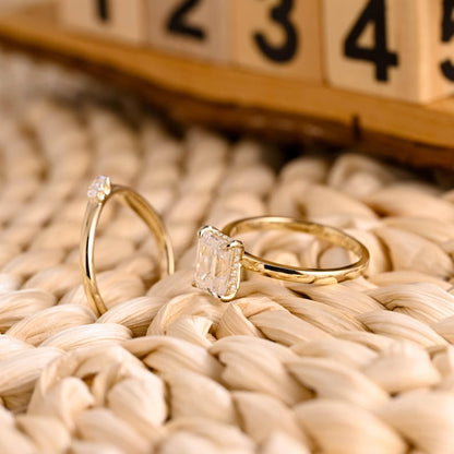 Marquise Cut Cluster Styled Lab Grown Diamond Bridal Ring Set