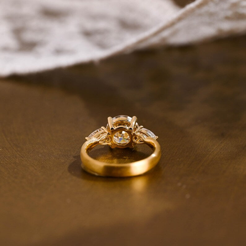 Marquise Cut Cluster Styled Lab Grown Diamond Engagement Ring