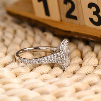 Marquise Cut Cluster Styled Lab Grown Diamond Engagement Ring