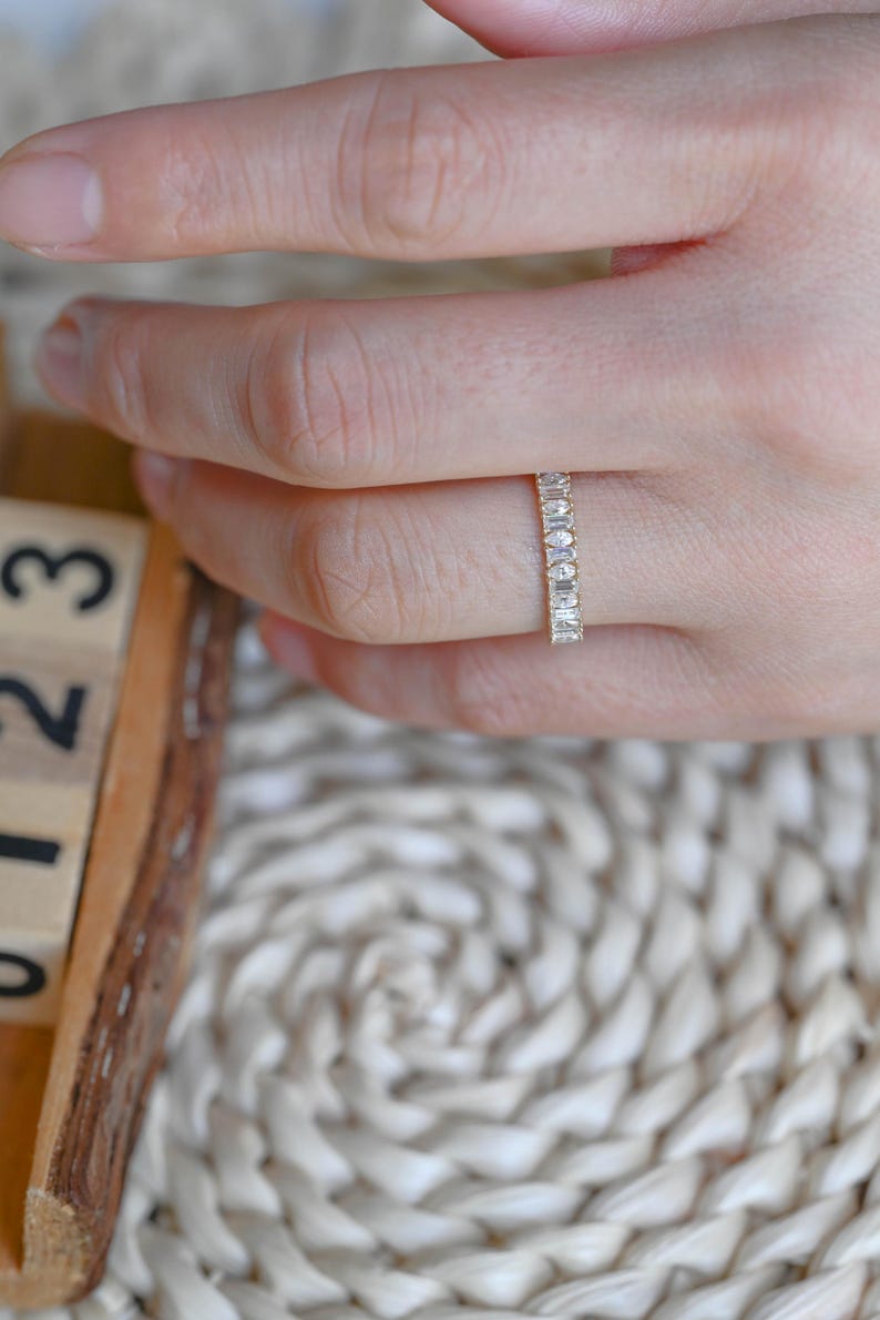 Marquise Cut Cluster Styled Lab Grown Wedding Band