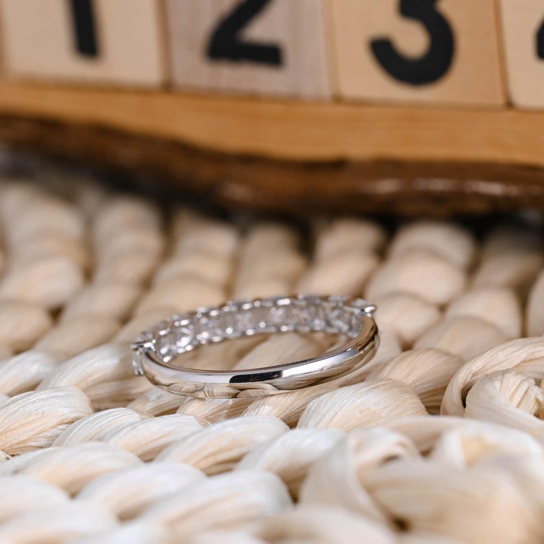 Marquise Cut Cluster Styled Lab Grown Wedding Band