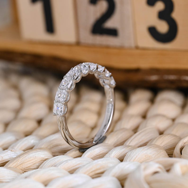 Marquise Cut Cluster Styled Lab Grown Wedding Band