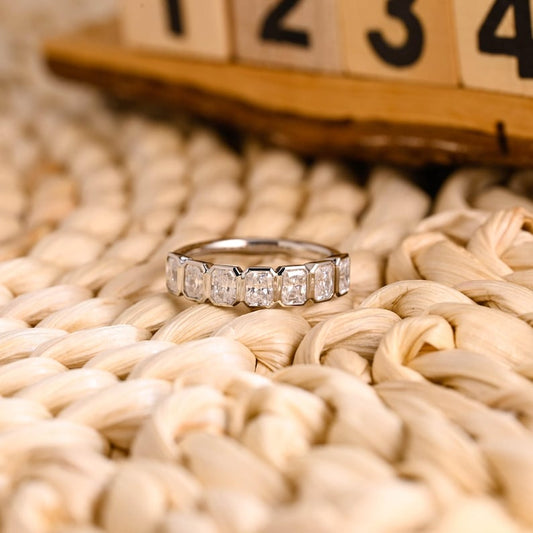 Marquise Cut Cluster Styled Lab Grown Wedding Band