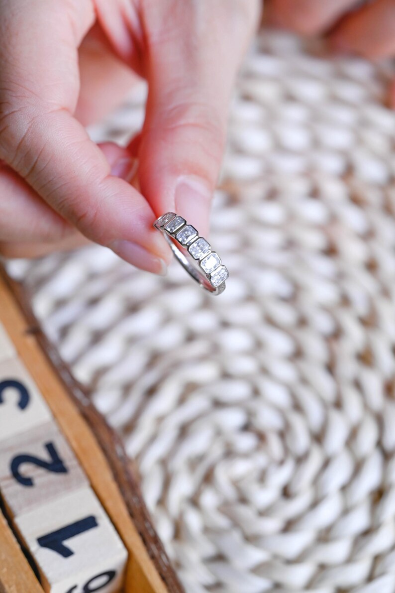 Marquise Cut Cluster Styled Lab Grown Wedding Band