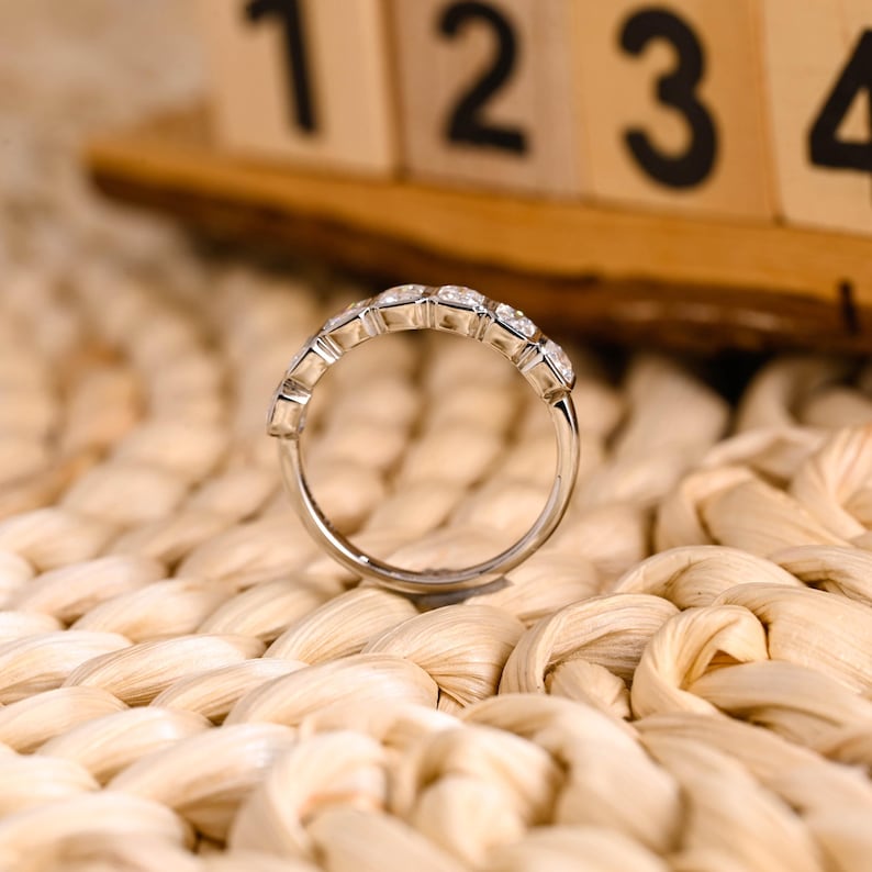 Marquise Cut Cluster Styled Lab Grown Wedding Band