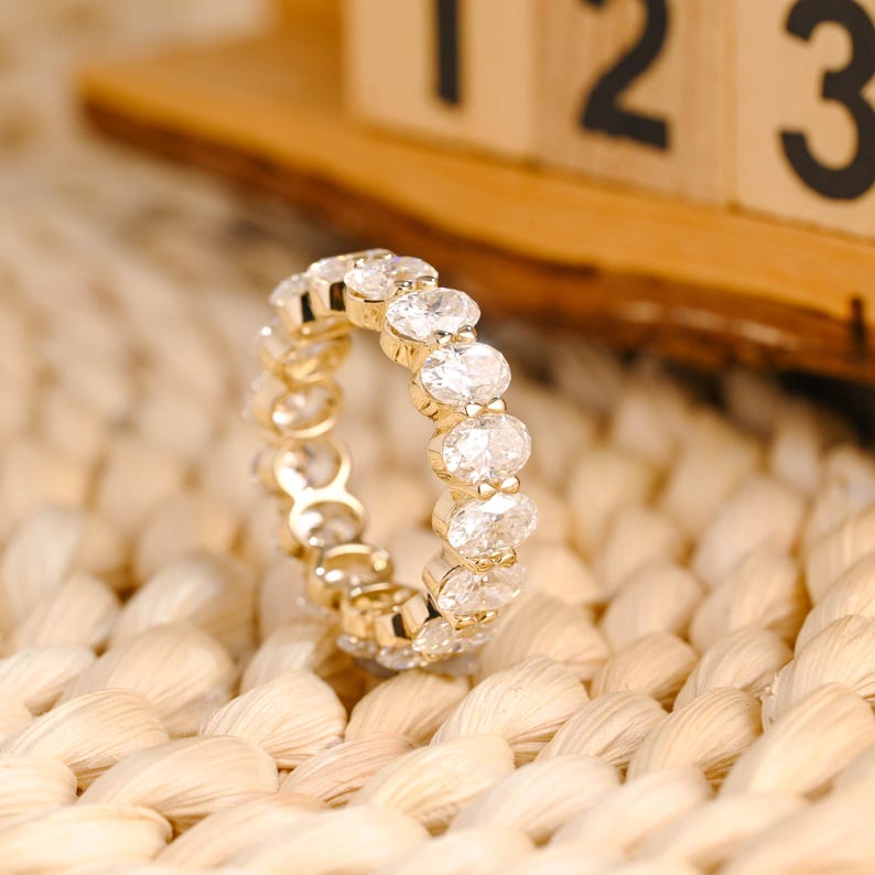 Marquise Cut Cluster Styled Lab Grown Wedding Band