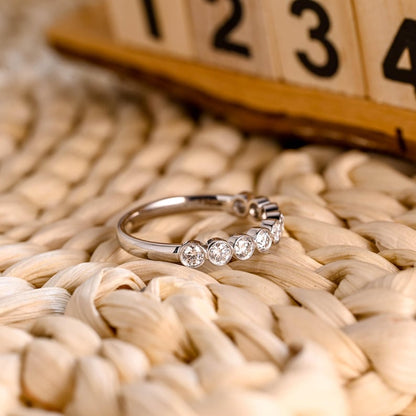 Marquise Cut Cluster Styled Lab Grown Wedding Band