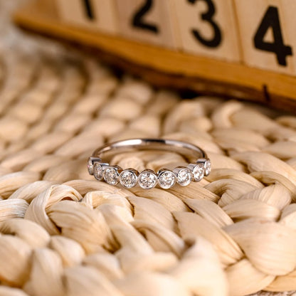Marquise Cut Cluster Styled Lab Grown Wedding Band