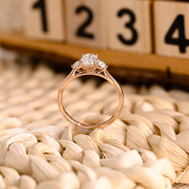 Marquise Cut Cluster Styled Lab Grown Diamond Engagement Ring