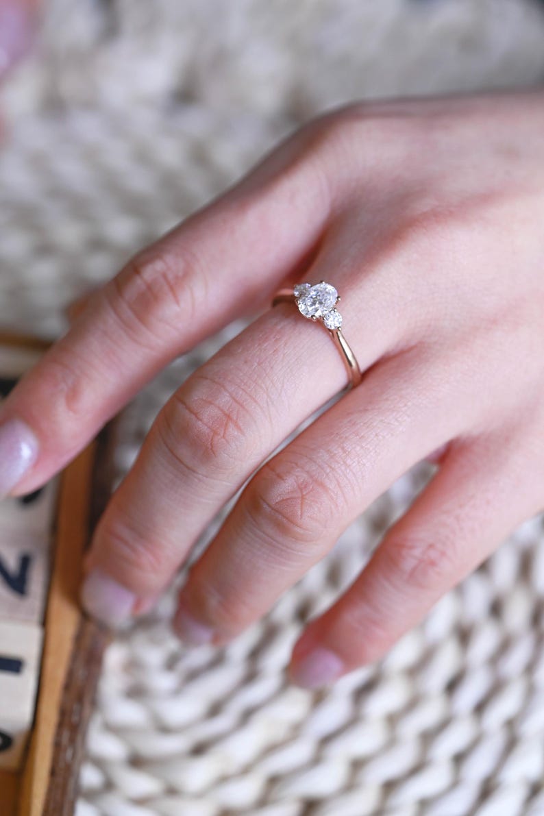 Marquise Cut Cluster Styled Lab Grown Diamond Engagement Ring