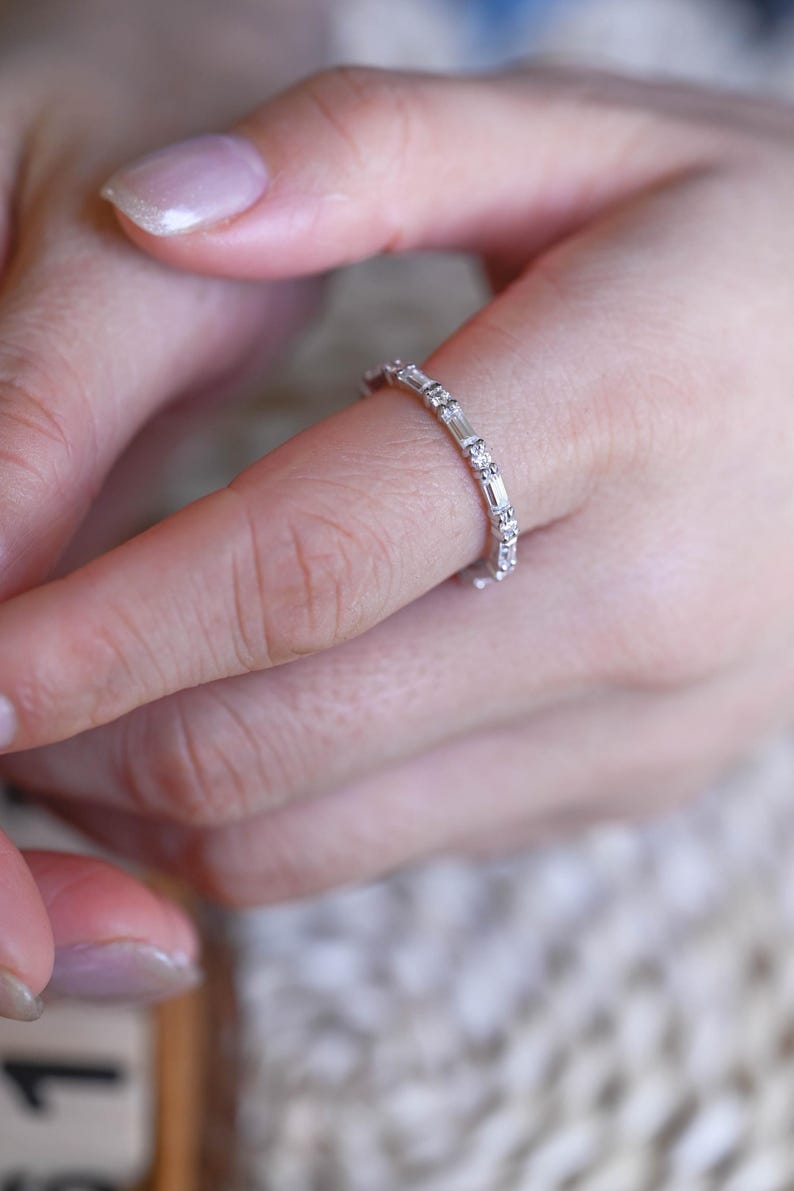 Marquise Cut Cluster Styled Lab Grown Wedding Band