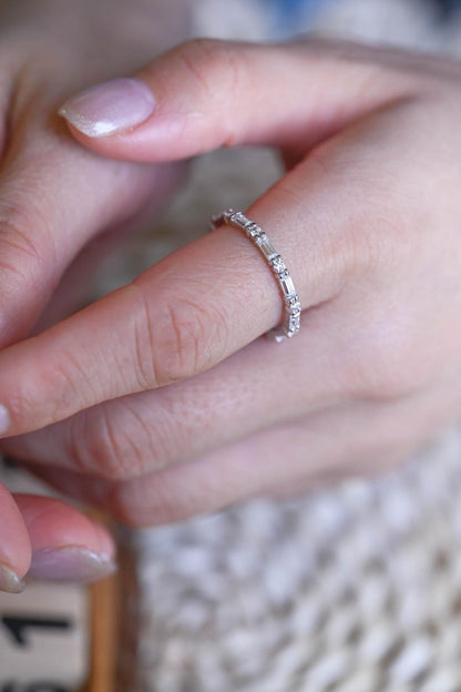 Marquise Cut Cluster Styled Lab Grown Wedding Band