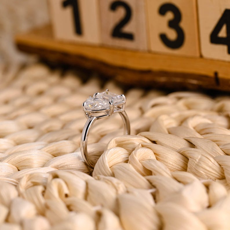 Marquise Cut Cluster Styled Lab Grown Diamond Engagement Ring