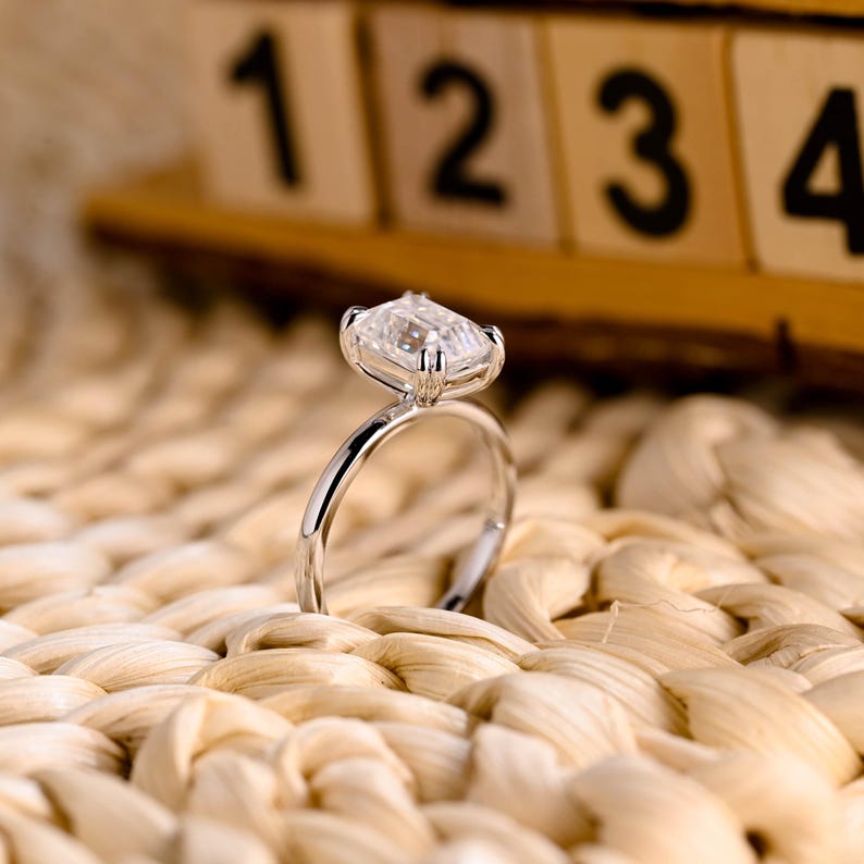 Marquise Cut Cluster Styled Lab Grown Diamond Engagement Ring