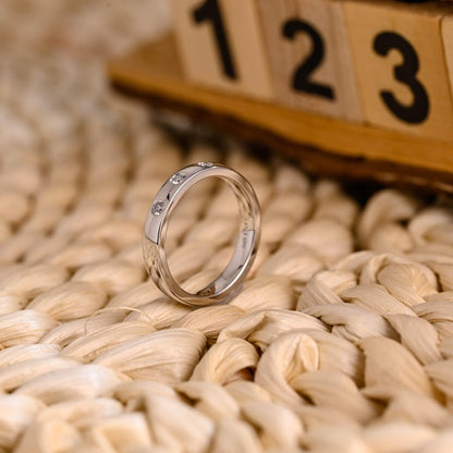 Marquise Cut Cluster Styled Lab Grown Wedding Band