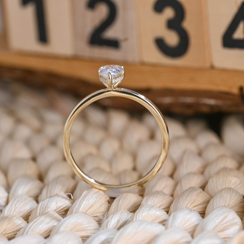 Marquise Cut Cluster Styled Lab Grown Diamond Engagement Ring