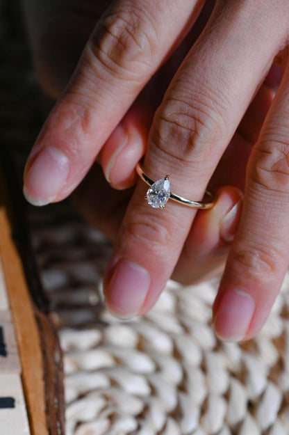 Marquise Cut Cluster Styled Lab Grown Diamond Engagement Ring