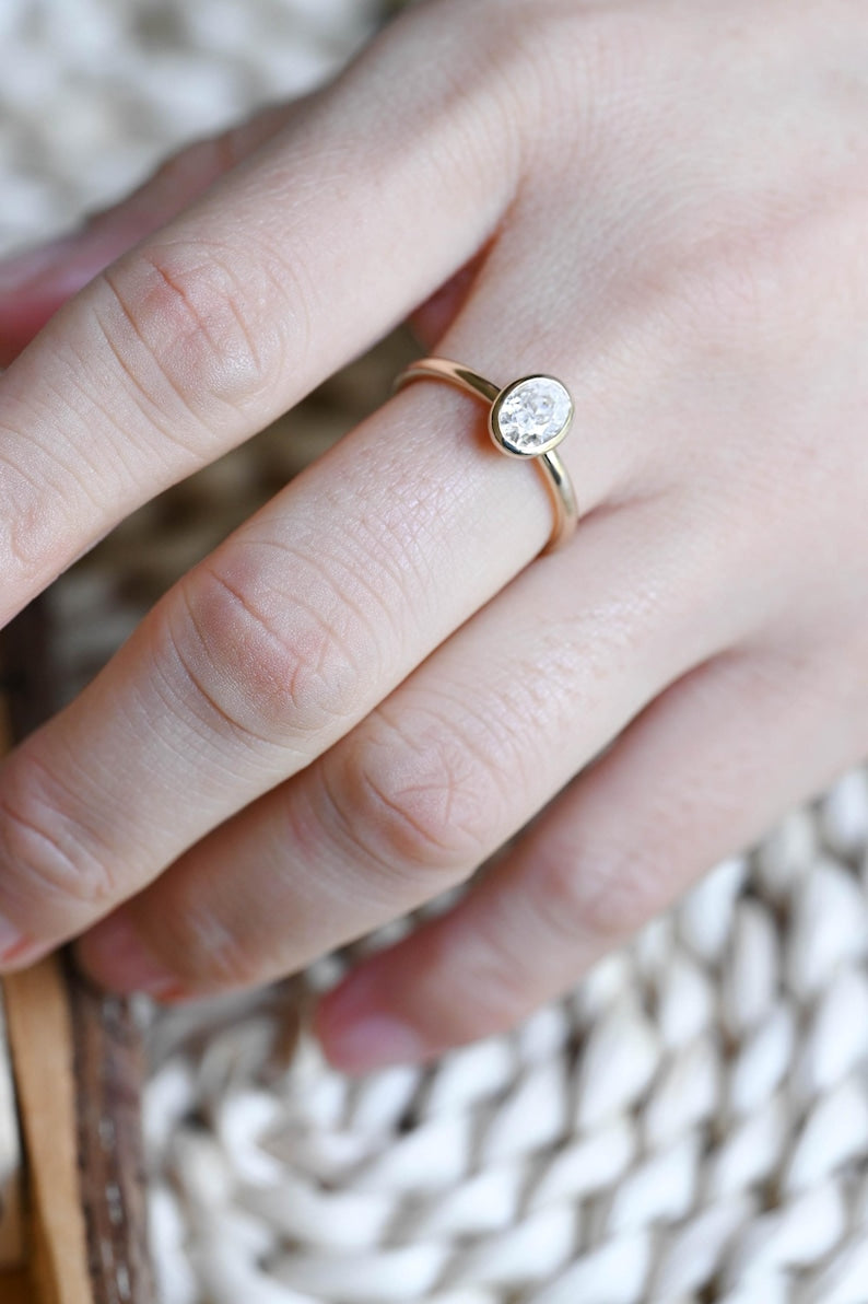 Marquise Cut Cluster Styled Lab Grown Diamond Engagement Ring