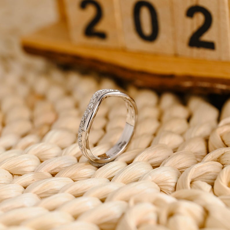 Marquise Cut Cluster Styled Lab Grown Wedding Band