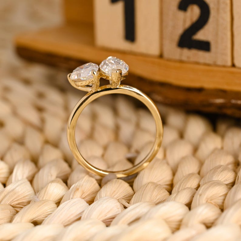 Marquise Cut Cluster Styled Lab Grown Diamond Engagement Ring