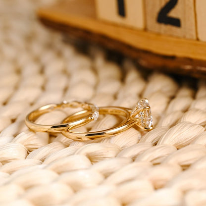 Marquise Cut Cluster Styled Lab Grown Diamond Bridal Ring Set