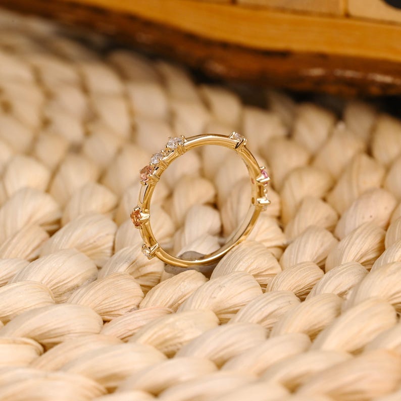 Marquise Cut Cluster Styled Lab Grown Wedding Band