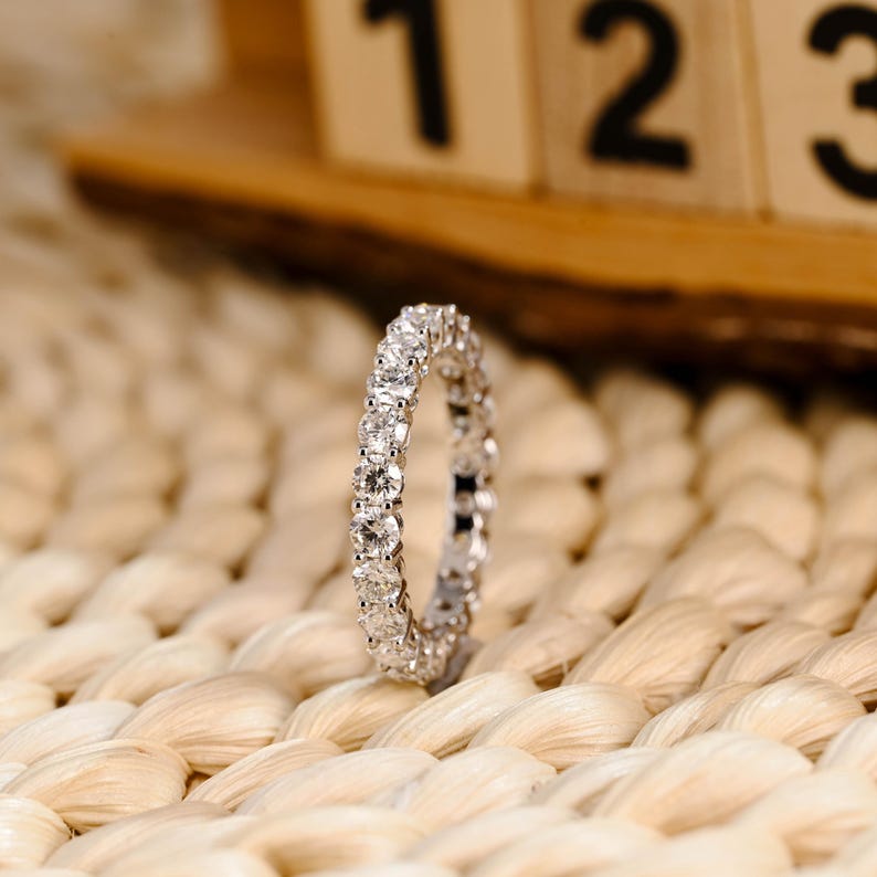 Marquise Cut Cluster Styled Lab Grown Wedding Band