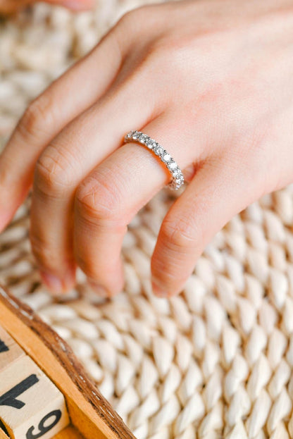 Marquise Cut Cluster Styled Lab Grown Wedding Band