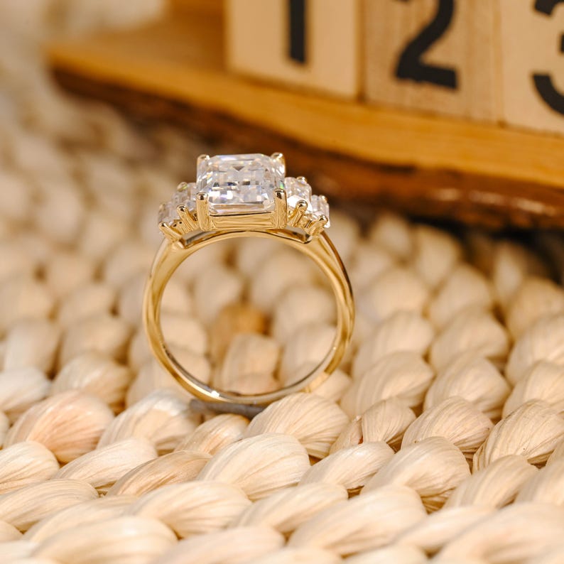 Marquise Cut Cluster Styled Lab Grown Diamond Engagement Ring