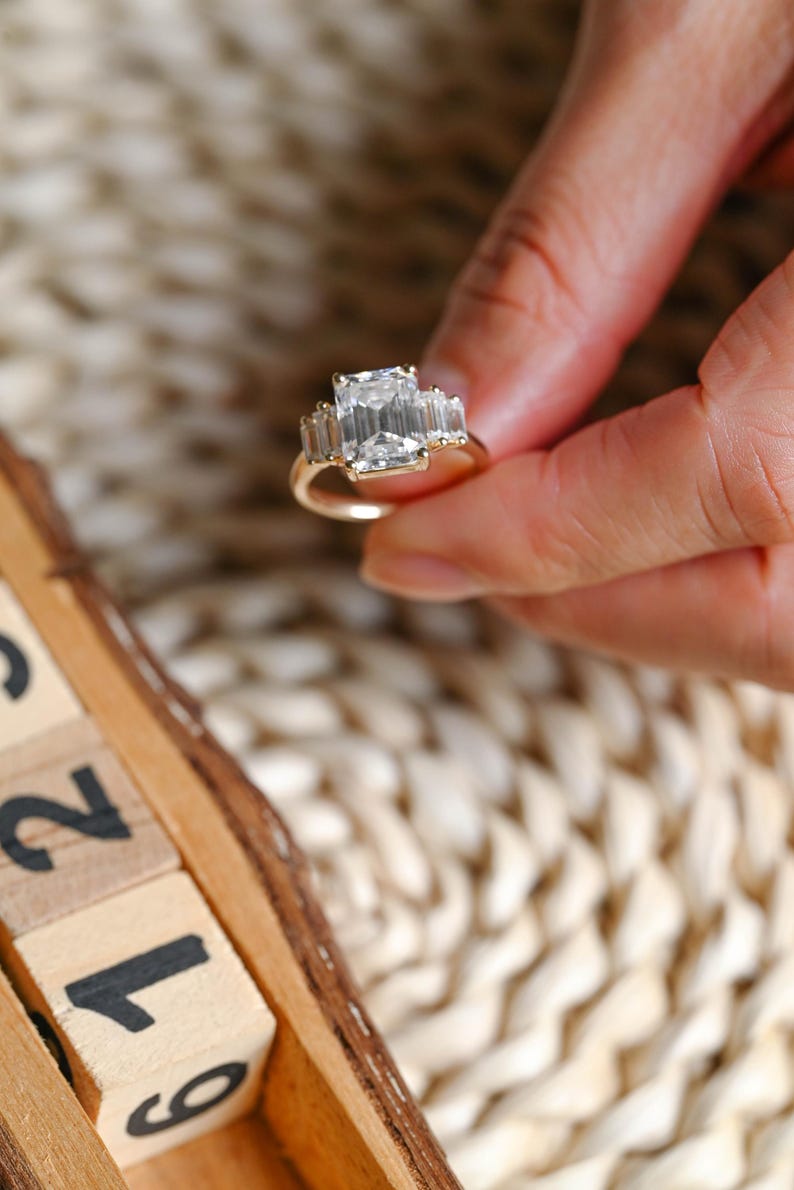 Marquise Cut Cluster Styled Lab Grown Diamond Engagement Ring