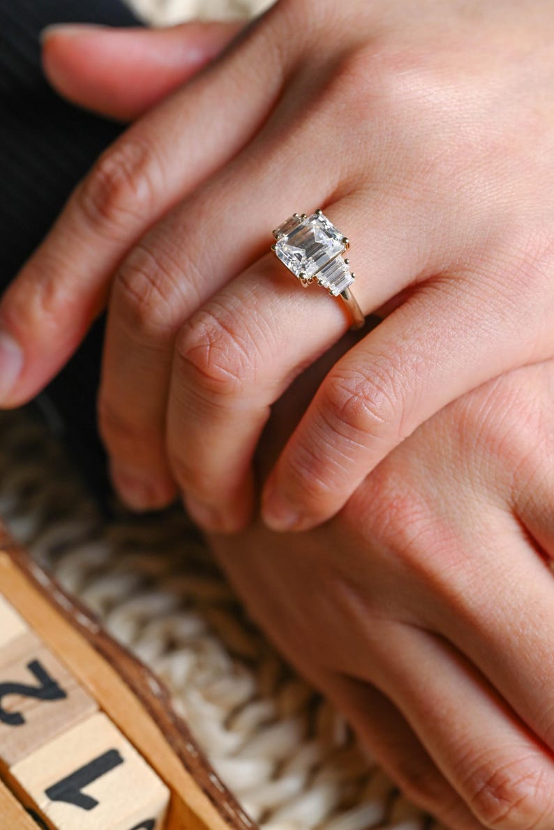 Marquise Cut Cluster Styled Lab Grown Diamond Engagement Ring