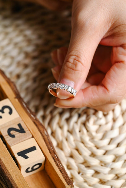 Marquise Cut Cluster Styled Lab Grown Wedding Band
