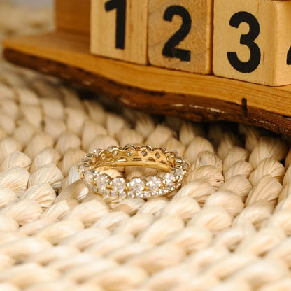 Marquise Cut Cluster Styled Lab Grown Wedding Band