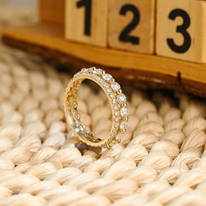 Marquise Cut Cluster Styled Lab Grown Wedding Band