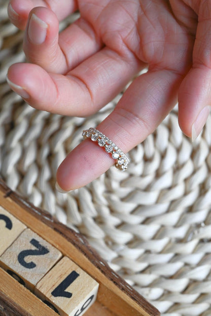 Marquise Cut Cluster Styled Lab Grown Wedding Band