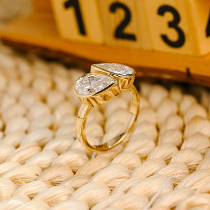 Marquise Cut Cluster Styled Lab Grown Diamond Engagement Ring