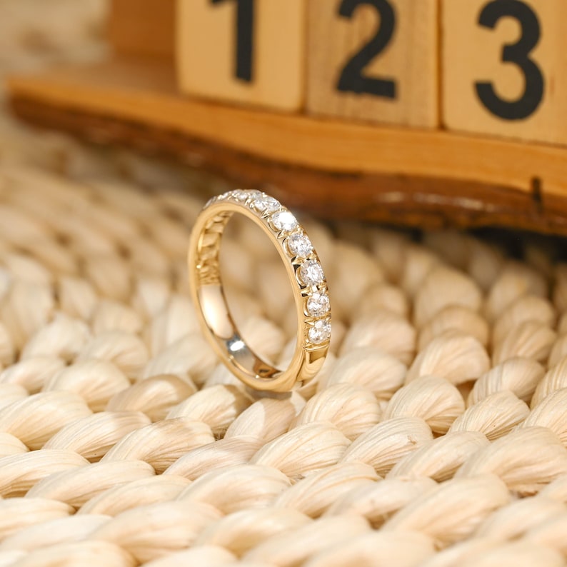 Marquise Cut Cluster Styled Lab Grown Wedding Band