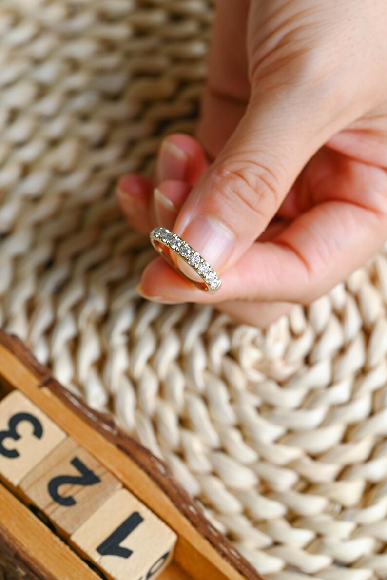 Marquise Cut Cluster Styled Lab Grown Wedding Band