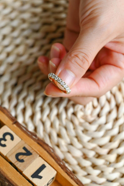 Marquise Cut Cluster Styled Lab Grown Wedding Band